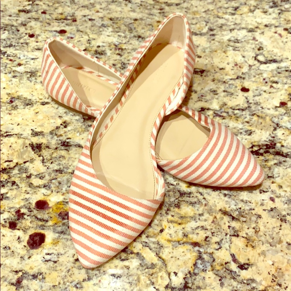 Striped Side Cut Out Flats